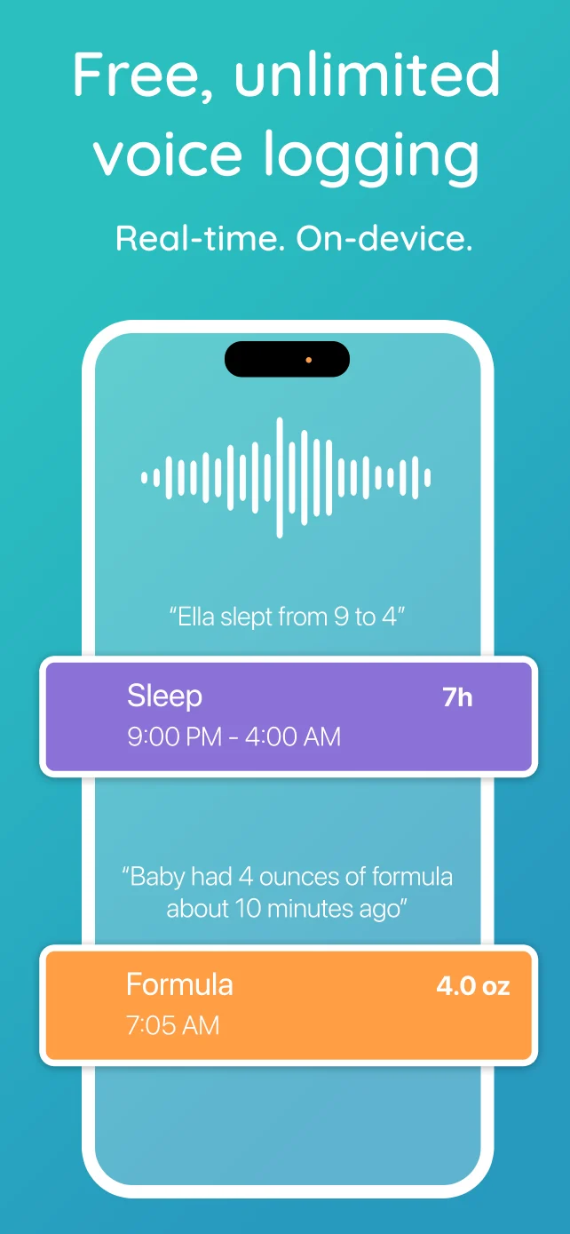 Nubo app voice logging screen